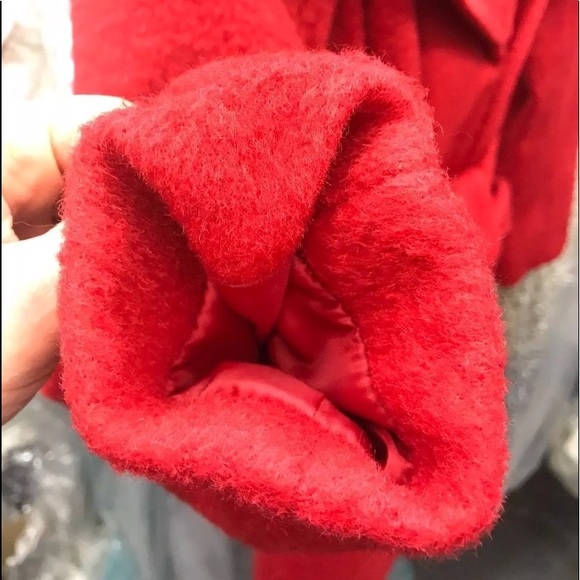 T tahari wool poppy red coat outer wear NWT - Picture 5 of 8